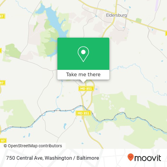 Mapa de 750 Central Ave, Sykesville, MD 21784