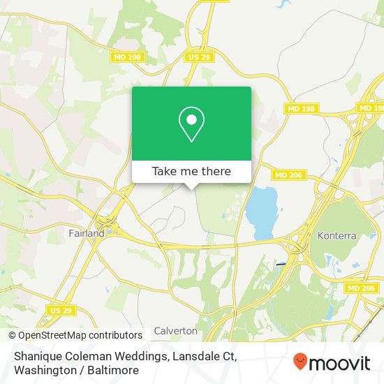 Mapa de Shanique Coleman Weddings, Lansdale Ct