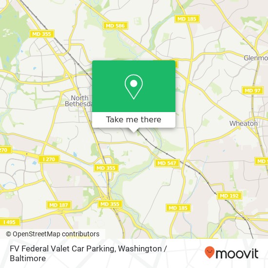 Mapa de FV Federal Valet Car Parking, Montrose Ave