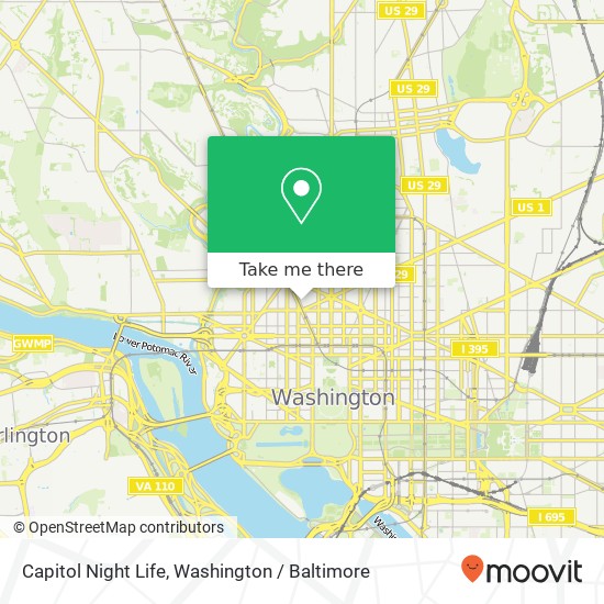 Capitol Night Life, 1223 Connecticut Ave NW map