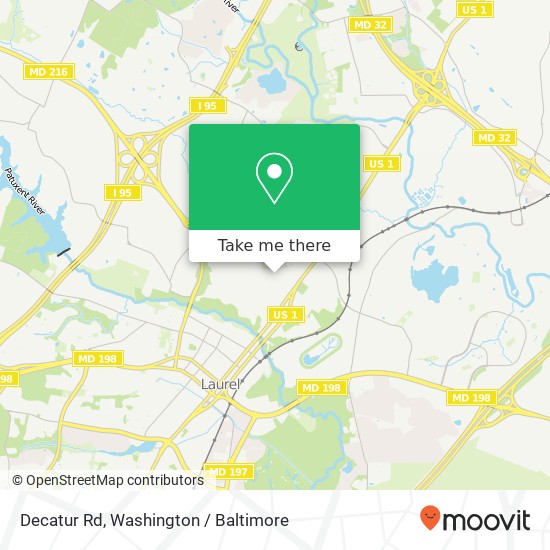 Decatur Rd, Laurel, MD 20723 map