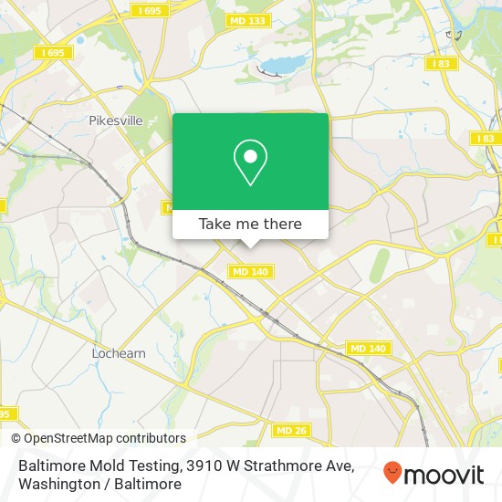 Baltimore Mold Testing, 3910 W Strathmore Ave map