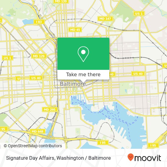 Mapa de Signature Day Affairs, E Fayette St