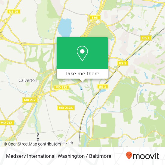 Medserv International, 5801 Ammendale Rd map