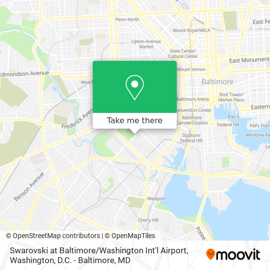 Swarovski at Baltimore / Washington Int'l Airport map