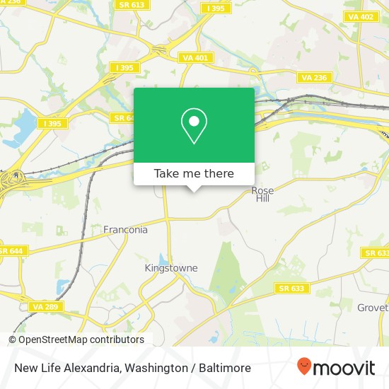Mapa de New Life Alexandria, 5502 Trin St