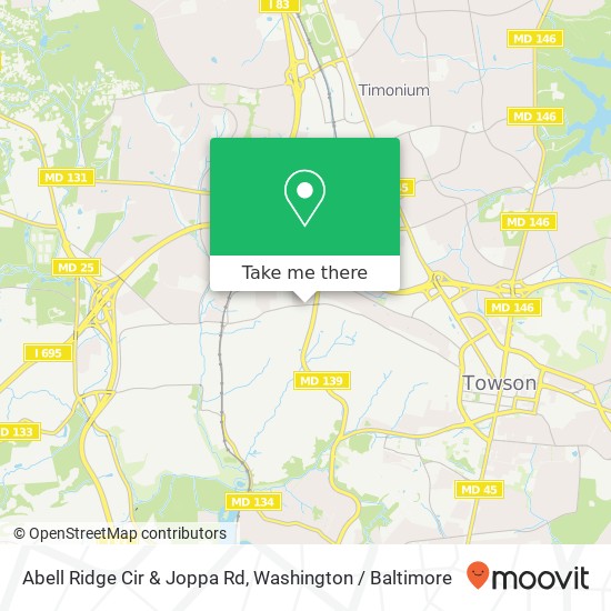 Abell Ridge Cir & Joppa Rd, Towson, MD 21204 map