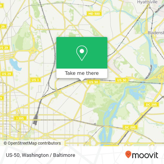 Mapa de US-50, Washington, DC 20002