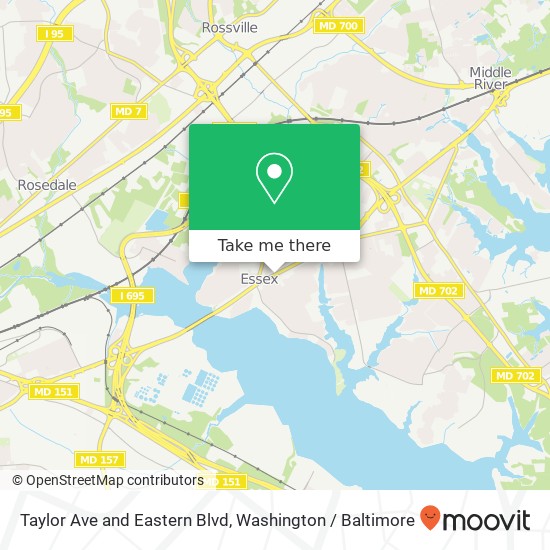 Taylor Ave and Eastern Blvd, Essex, MD 21221 map