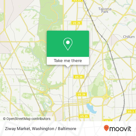 Ziway Market, 4626 14th St NW map