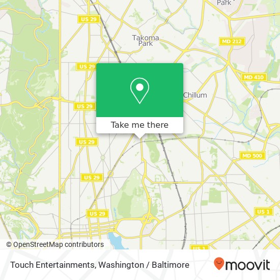 Mapa de Touch Entertainments, North Capitol St