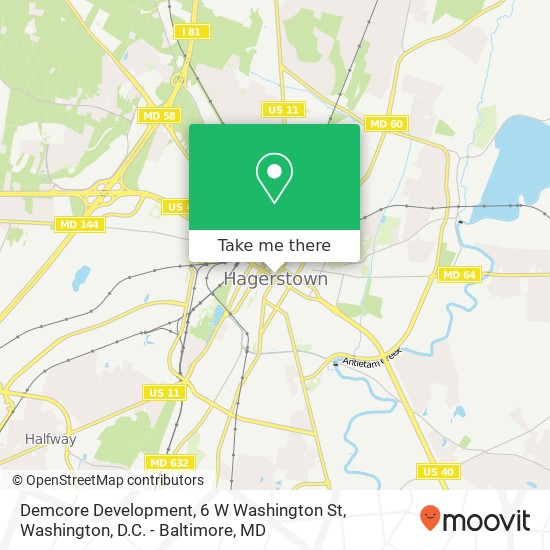 Mapa de Demcore Development, 6 W Washington St