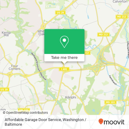 Mapa de Affordable Garage Door Service, 10113 New Hampshire Ave