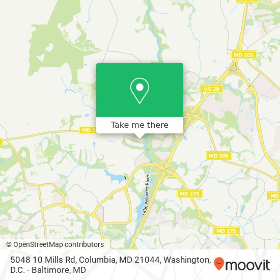 Mapa de 5048 10 Mills Rd, Columbia, MD 21044