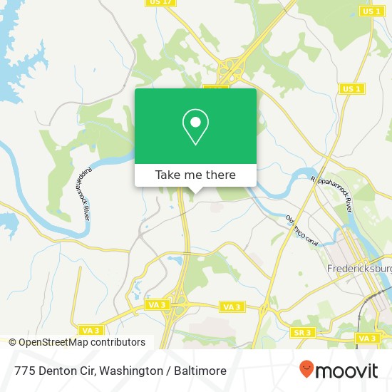 775 Denton Cir, Fredericksburg, VA 22401 map