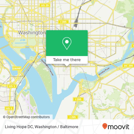 Living Hope DC, 1200 1st St SW map
