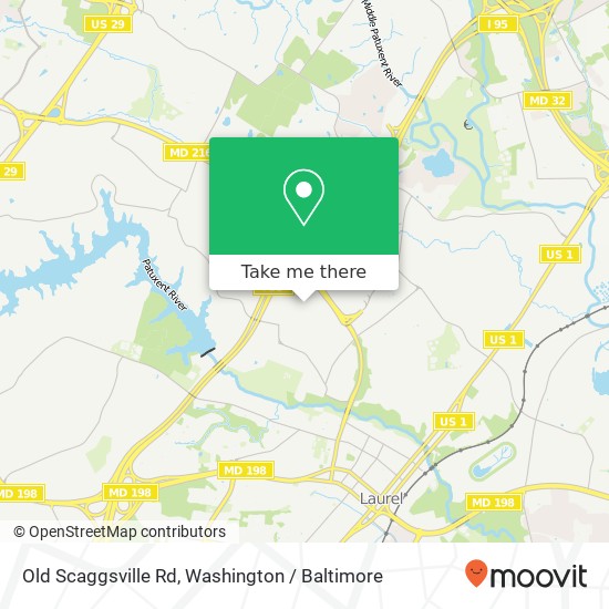 Mapa de Old Scaggsville Rd, Laurel, MD 20723