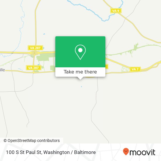 Mapa de 100 S St Paul St, Hamilton, VA 20158