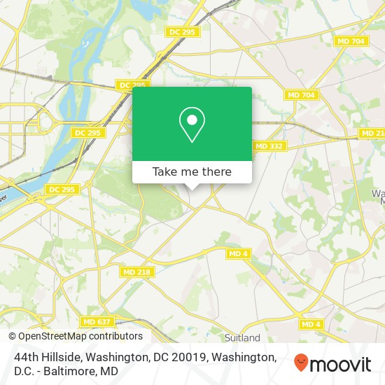 Mapa de 44th Hillside, Washington, DC 20019