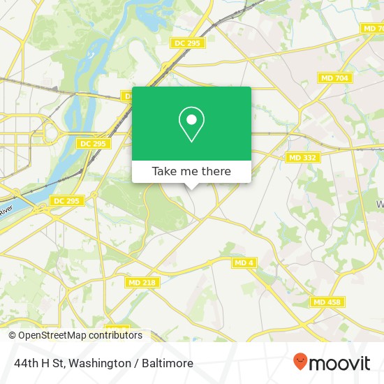 Mapa de 44th H St, Washington, DC 20019
