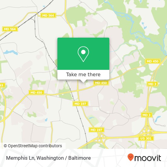 Mapa de Memphis Ln, Bowie, MD 20715