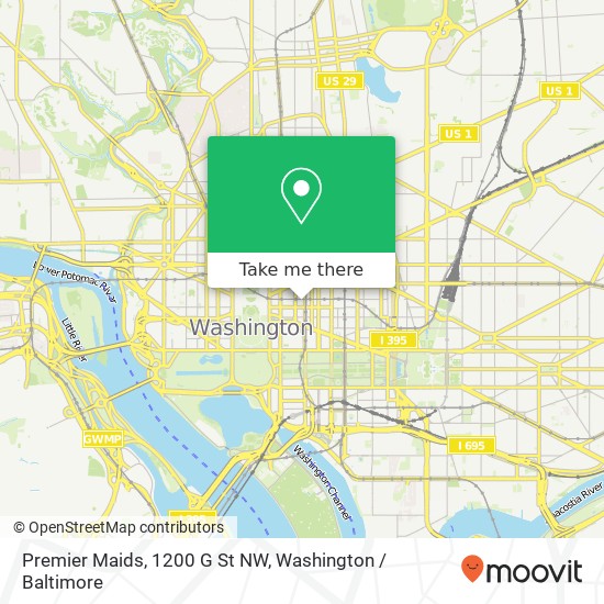 Mapa de Premier Maids, 1200 G St NW