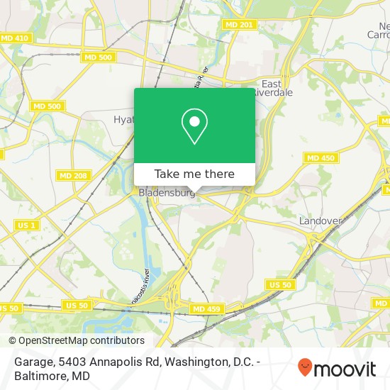Mapa de Garage, 5403 Annapolis Rd