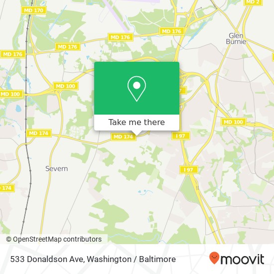Mapa de 533 Donaldson Ave, Severn, MD 21144