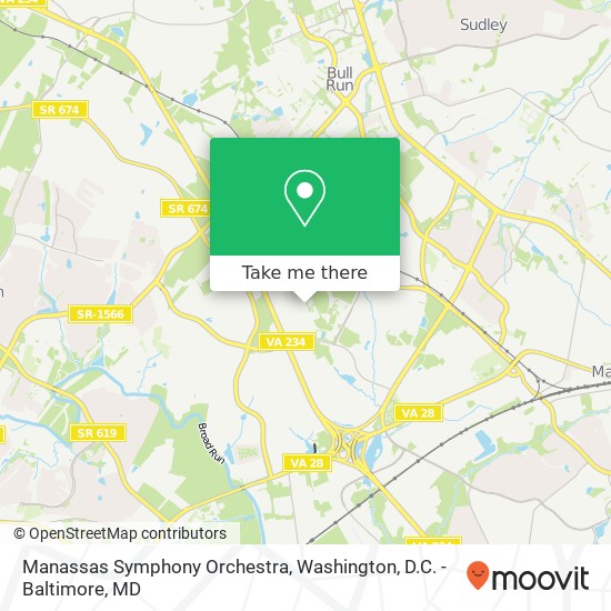 Mapa de Manassas Symphony Orchestra