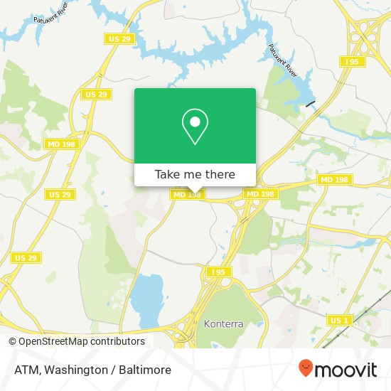 Mapa de ATM, 6000 Sandy Spring Rd