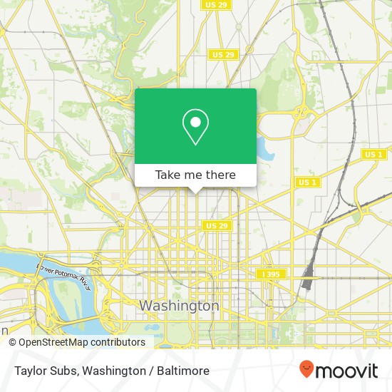 Mapa de Taylor Subs, 14th St NW