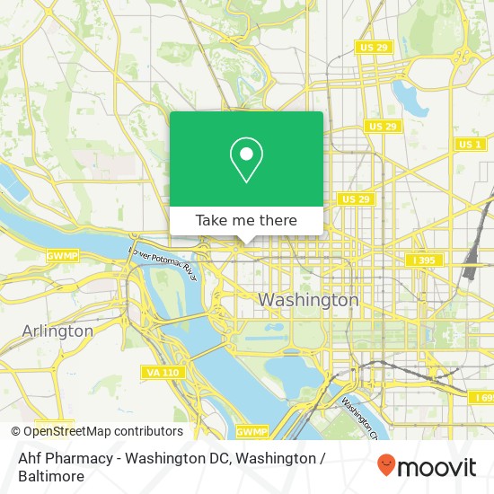 Mapa de Ahf Pharmacy - Washington DC