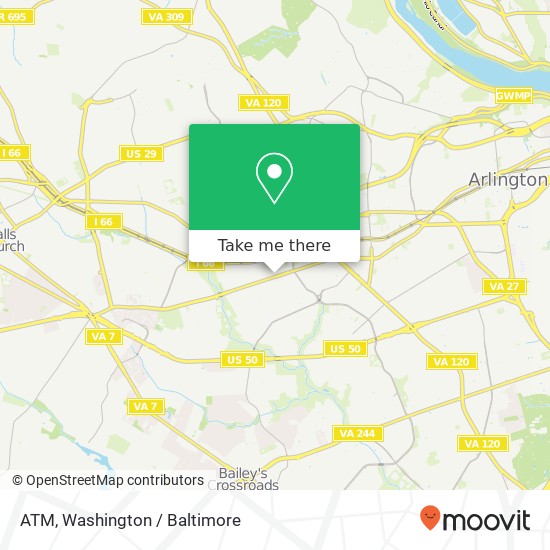 Mapa de ATM, 5201 Wilson Blvd