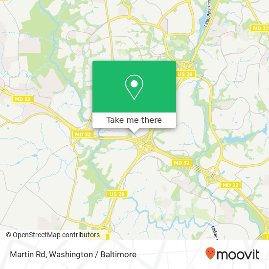 Mapa de Martin Rd, Columbia, MD 21044