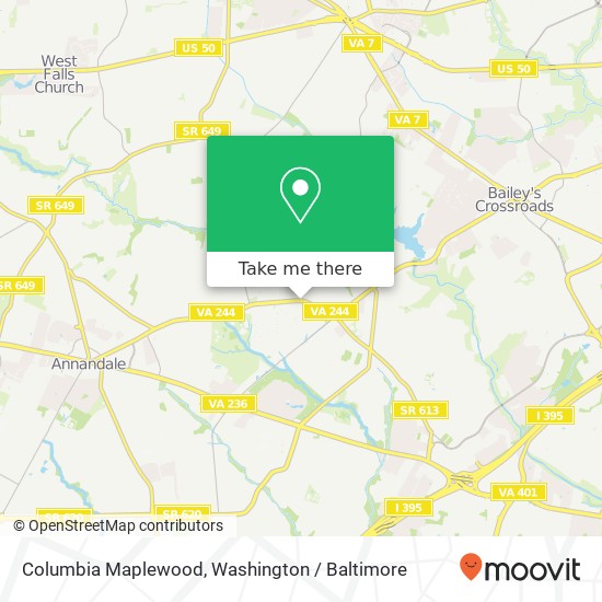 Mapa de Columbia Maplewood, Annandale, VA 22003