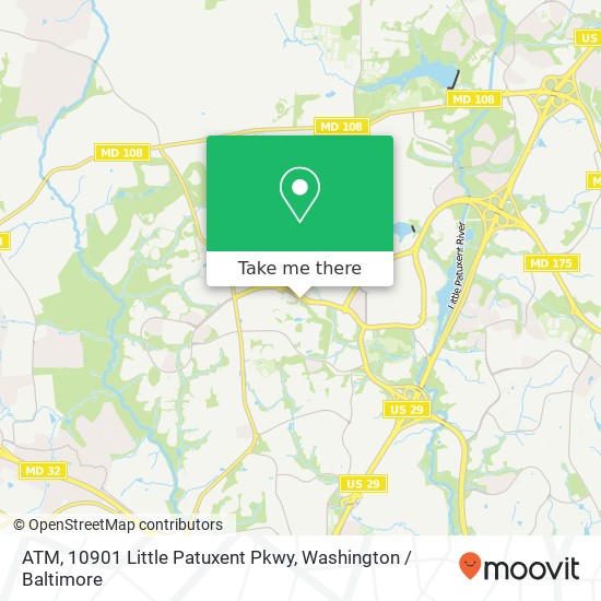 Mapa de ATM, 10901 Little Patuxent Pkwy
