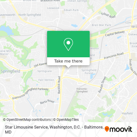 Star Limousine Service map