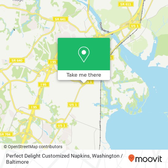 Perfect Delight Customized Napkins, Jefferson Davis Hwy map