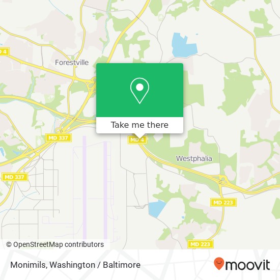 Monimils, 9440 Pennsylvania Ave map