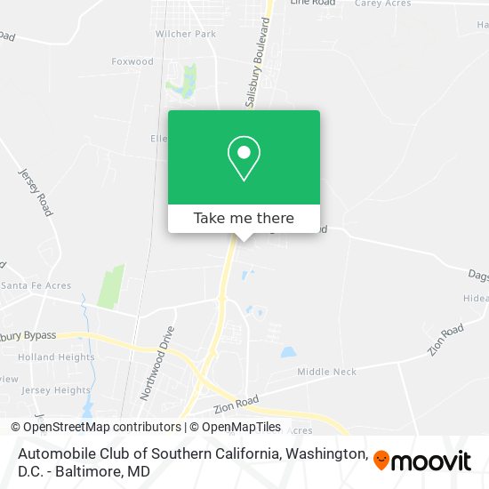 Mapa de Automobile Club of Southern California