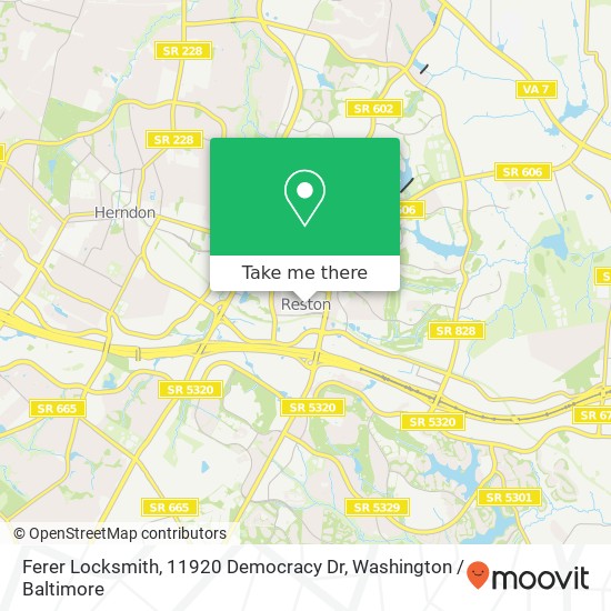 Mapa de Ferer Locksmith, 11920 Democracy Dr