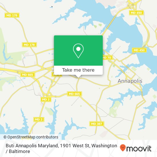 Mapa de Buti Annapolis Maryland, 1901 West St