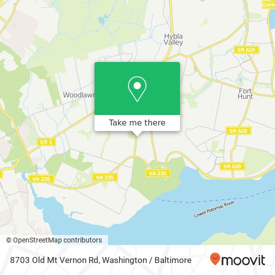 Mapa de 8703 Old Mt Vernon Rd, Alexandria, VA 22309