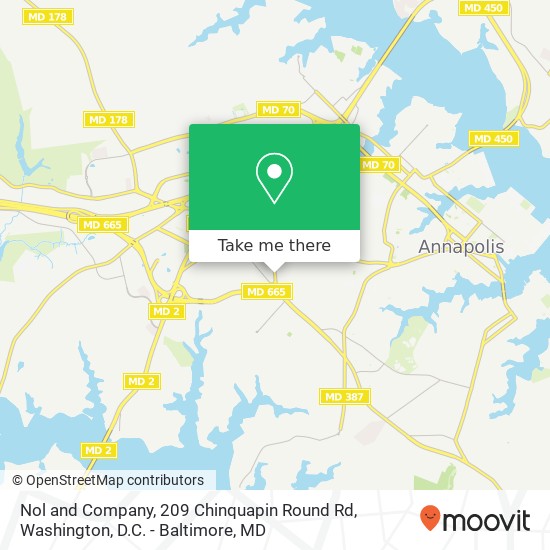 Mapa de Nol and Company, 209 Chinquapin Round Rd