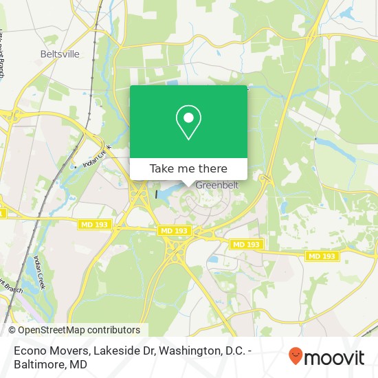 Econo Movers, Lakeside Dr map