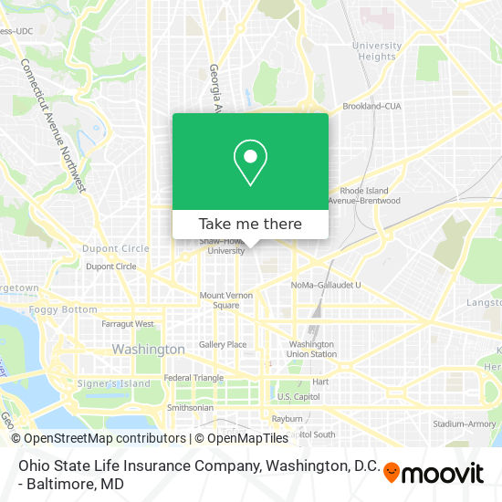 Ohio State Life Insurance Company map