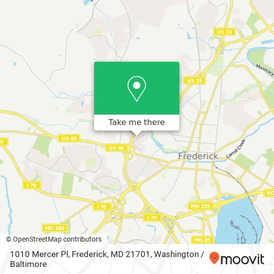 1010 Mercer Pl, Frederick, MD 21701 map