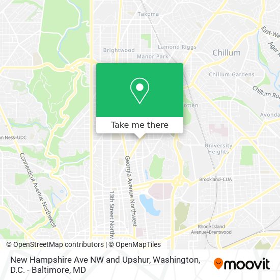New Hampshire Ave NW and Upshur map