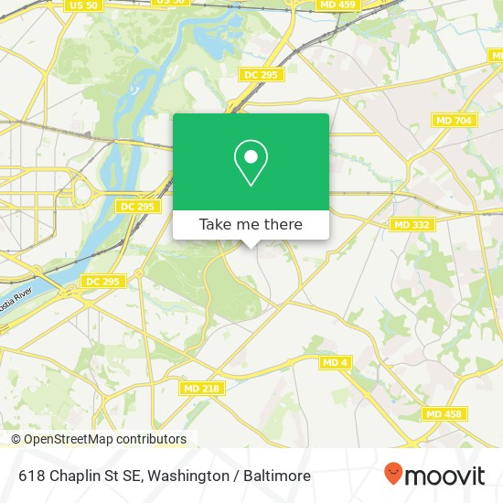 Mapa de 618 Chaplin St SE, Washington, DC 20019