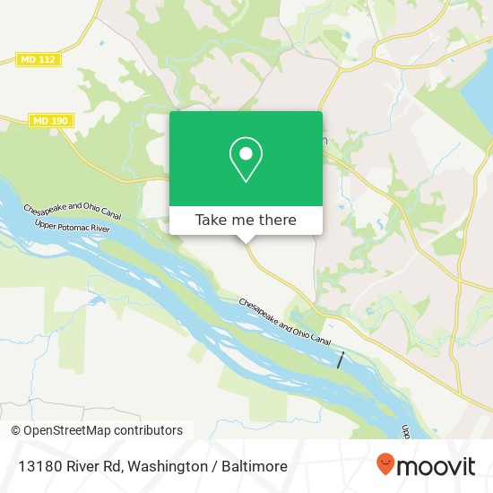 Mapa de 13180 River Rd, Potomac, MD 20854